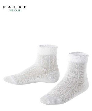 Sosete Copii Falke Romantic Net Socks Albi | 3175VSLHE