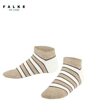 Sosete Copii Falke Simple Stripes Sneaker socks Bej | 8740LXYBT