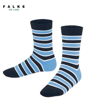 Sosete Copii Falke Simple Stripes Socks Albastri | 3458VFGNZ