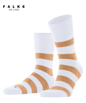 Sosete Dama Falke Block Stripe Socks Albi | 1478RLYVP