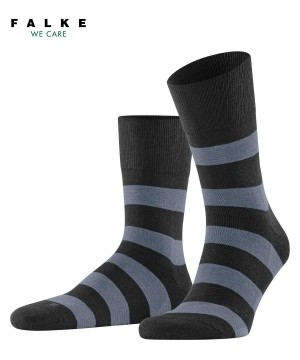 Sosete Dama Falke Block Stripe Socks Negrii | 5178JFLUI