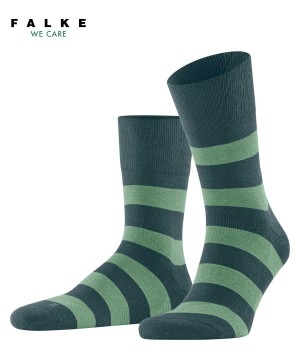Sosete Dama Falke Block Stripe Socks Verzi | 0573AQECN