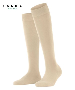 Sosete Dama Falke ClimaWool Knee-high Socks Bej | 5390FMJLO