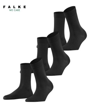 Sosete Dama Falke Cotton Touch 3-Pack Socks Negrii | 5296BDSLZ