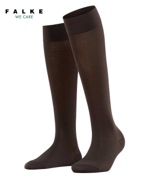 Sosete Dama Falke Cotton Touch Knee-high Socks Maro | 5261UDTKG