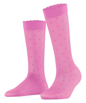 Sosete Dama Falke Dot 15 DEN Knee-high Socks Rosii | 3782WPVEQ