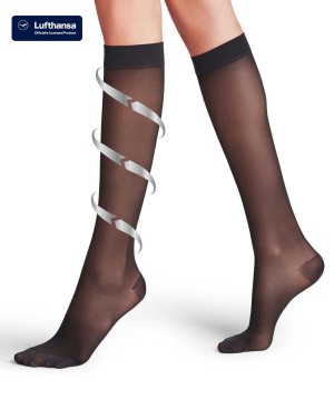 Sosete Dama Falke Energize 30 DEN Knee-high Socks Negrii | 3029FVDSC