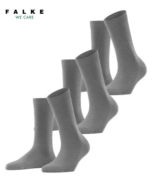 Sosete Dama Falke Family 3-Pack Socks Gri | 2705LAUPC