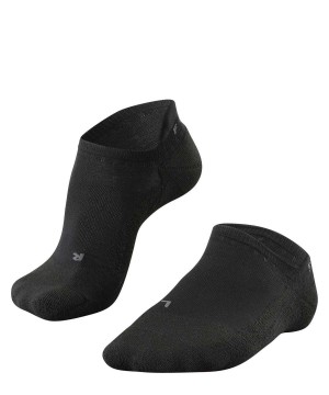 Sports Socks Dama Falke GO2 Invisible Golf Invisibles Negrii | 9721VOXNB