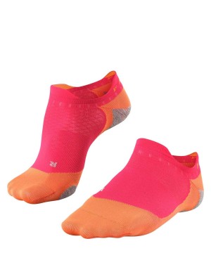 Sports Socks Dama Falke RU5 Race Invisible Running Invisibles Rosii | 5476JNZVB