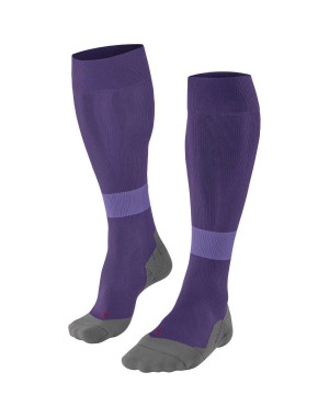 Sports Socks Dama Falke RU Compression Energy Running Knee-high Socks Violet | 3267FKHOZ