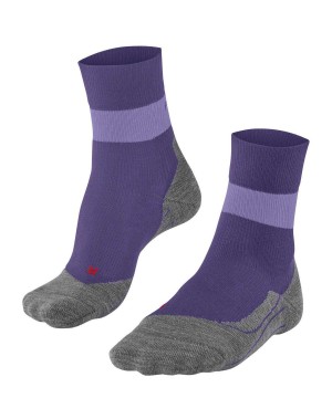 Sports Socks Dama Falke RU Compression Stabilizing Running Socks Violet | 4627IJFOY