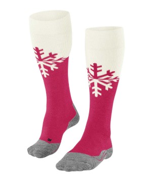 Sports Socks Dama Falke SK2 Intermediate Skiing Knee-high Socks Rosii | 6379OXTGD