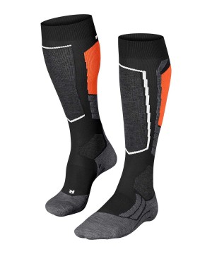 Sports Socks Dama Falke SK2 Intermediate Skiing Knee-high Socks Negrii | 9158FPKIO
