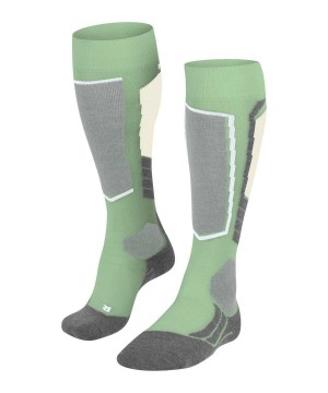 Sports Socks Dama Falke SK2 Intermediate Wool Skiing Knee-high Socks Verzi | 4802HDGRS