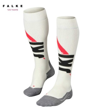 Sports Socks Dama Falke SK4 125 Years Skiing Knee-high Socks Albi | 4315XSAWU