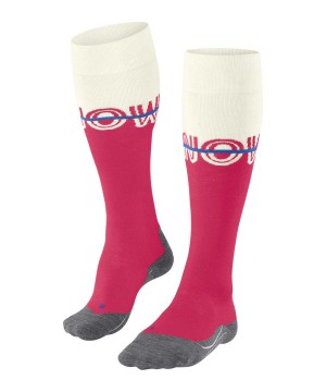 Sports Socks Dama Falke SK4 Advanced Skiing Knee-high Socks Rosii | 0438EPOLX
