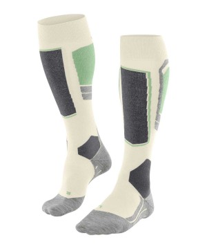 Sports Socks Dama Falke SK4 Advanced Skiing Knee-high Socks Albi | 3970FQYVU