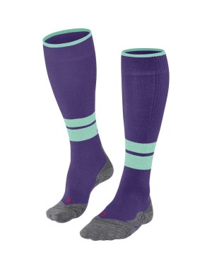 Sports Socks Dama Falke TK Compression Energy Trekking Knee-high Socks Violet | 2786BISEA