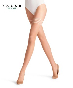 Thigh Highs Dama Falke Pure Matt 20 DEN Stay-ups Bej | 4673YZXPW
