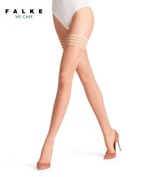 Thigh Highs Dama Falke Pure Matt 20 DEN Stay-ups Bej | 9627GXYWD