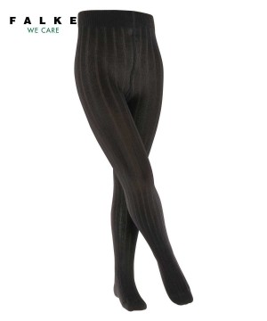 Tights Copii Falke Classic Rib Tights Negrii | 2145FDVTR