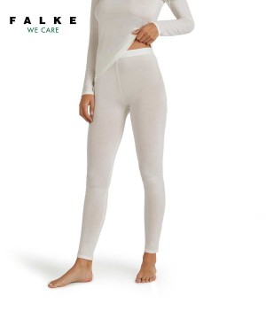 Tights Dama Falke Tights Daily ClimaWool Albi | 9158EYAMI