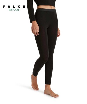 Tights Dama Falke Tights Daily ClimaWool Negrii | 5278RUALQ