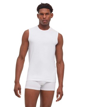 Vesta Barbati Falke 2-Pack Top Round-neck Daily Comfort Albi | 3805EZOPB